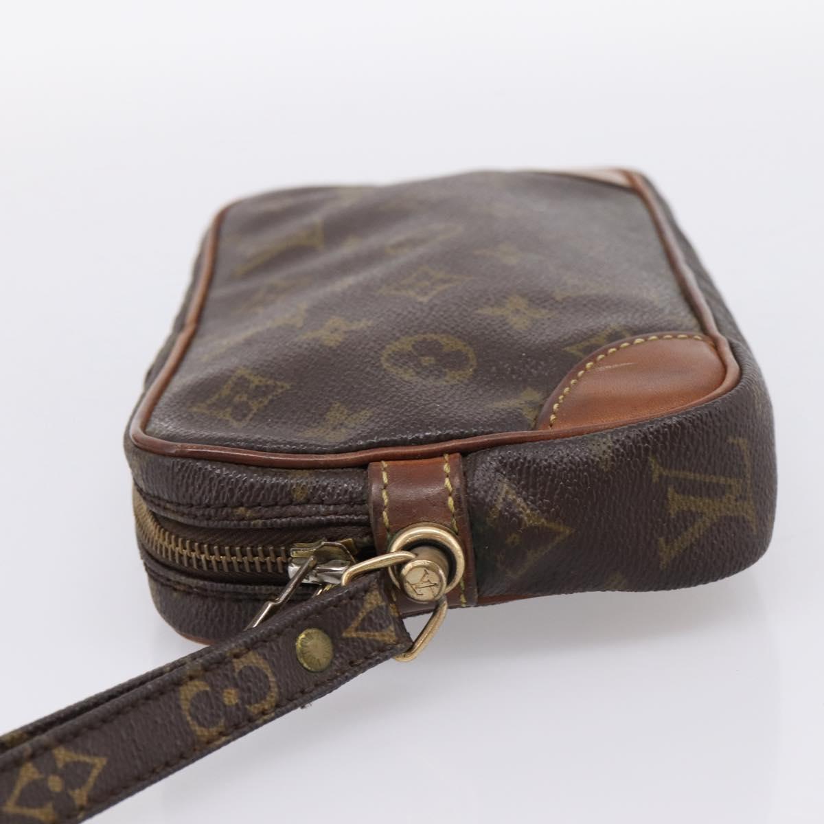 LOUIS VUITTON Monogram Marly Dragonne PM Clutch Bag M51827 LV Auth 204218