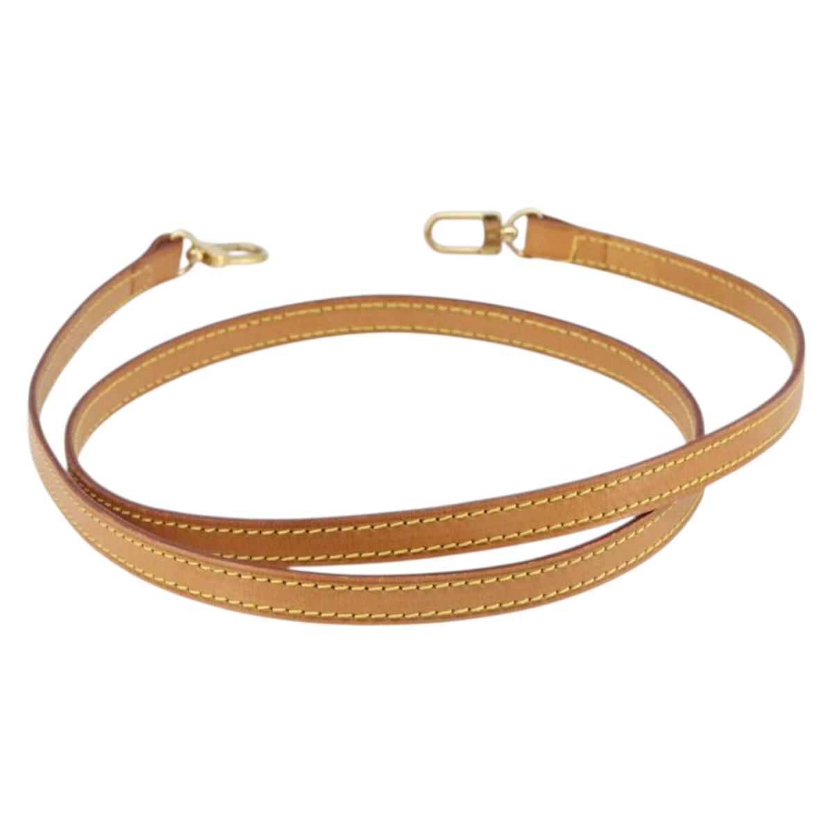 LOUIS VUITTON Nume leather Shoulder Strap Leather 44.9"" Beige LV Auth 204230A