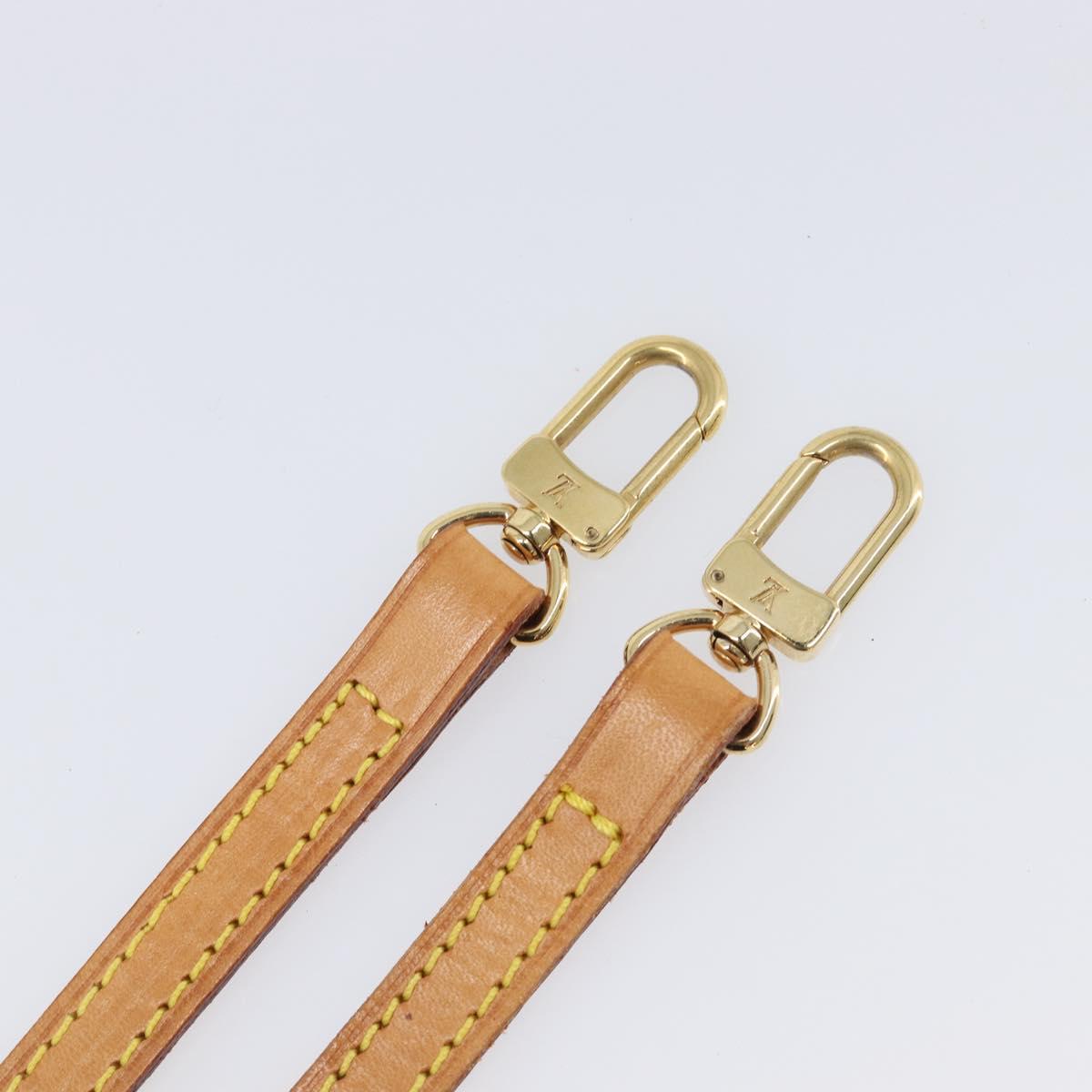 LOUIS VUITTON Nume leather Shoulder Strap Leather 44.9"" Beige LV Auth 204230A