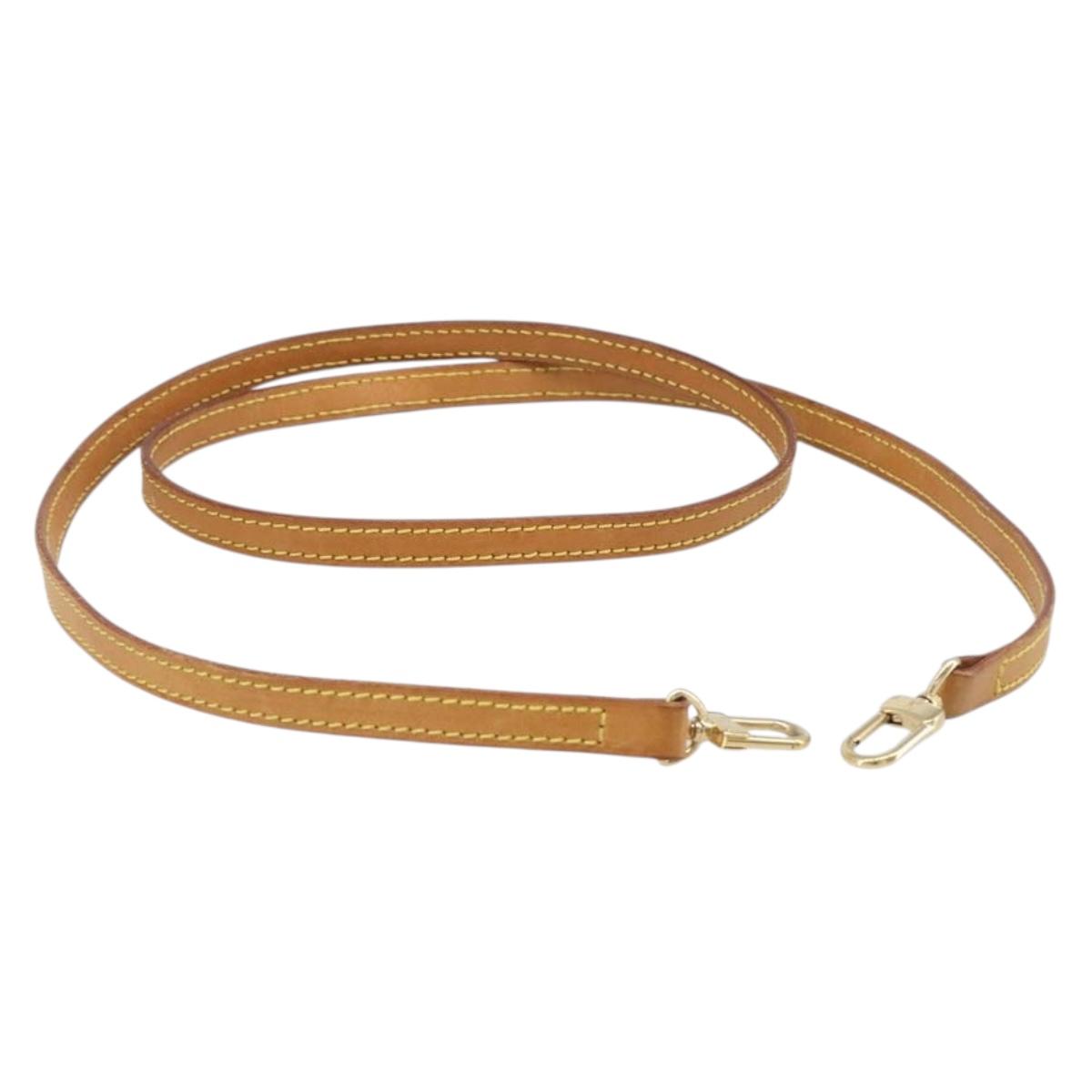 LOUIS VUITTON Nume leather Shoulder Strap Leather 46.9"" Beige LV Auth 204232A