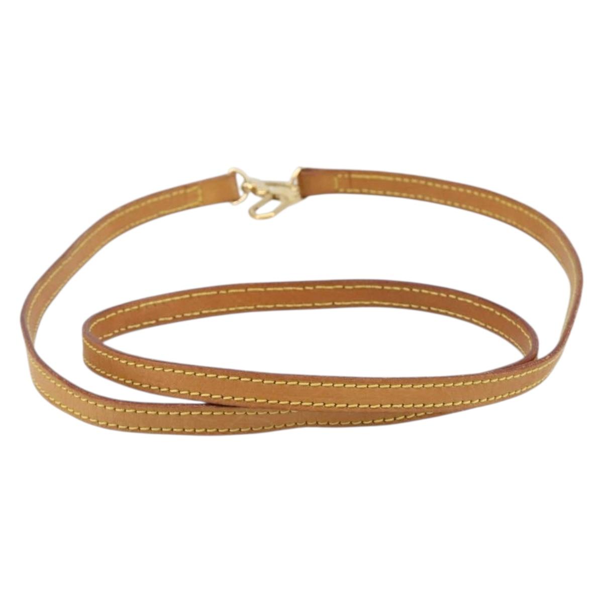 LOUIS VUITTON Nume leather Shoulder Strap Leather 46.9"" Beige LV Auth 204232A