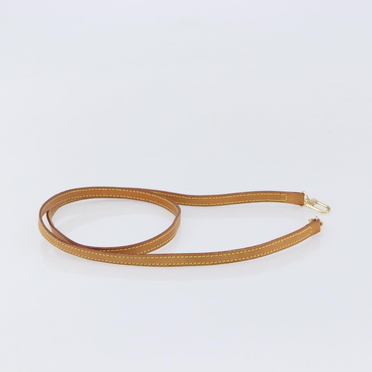 LOUIS VUITTON Nume leather Shoulder Strap Leather 46.9"" Beige LV Auth 204232A