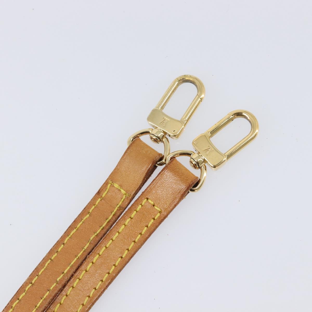 LOUIS VUITTON Nume leather Shoulder Strap Leather 46.9"" Beige LV Auth 204232A