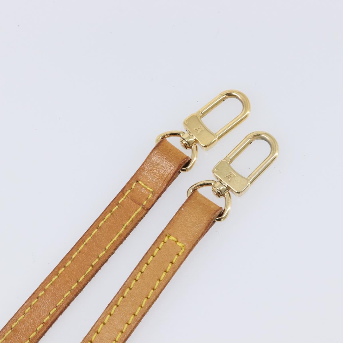 LOUIS VUITTON Nume leather Shoulder Strap Leather 46.9"" Beige LV Auth 204232A