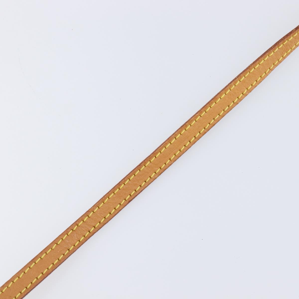 LOUIS VUITTON Nume leather Shoulder Strap Leather 46.9"" Beige LV Auth 204232A