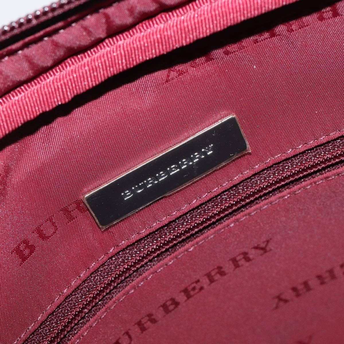 BURBERRY Nova Check Hand Bag Canvas Beige Auth 204239A