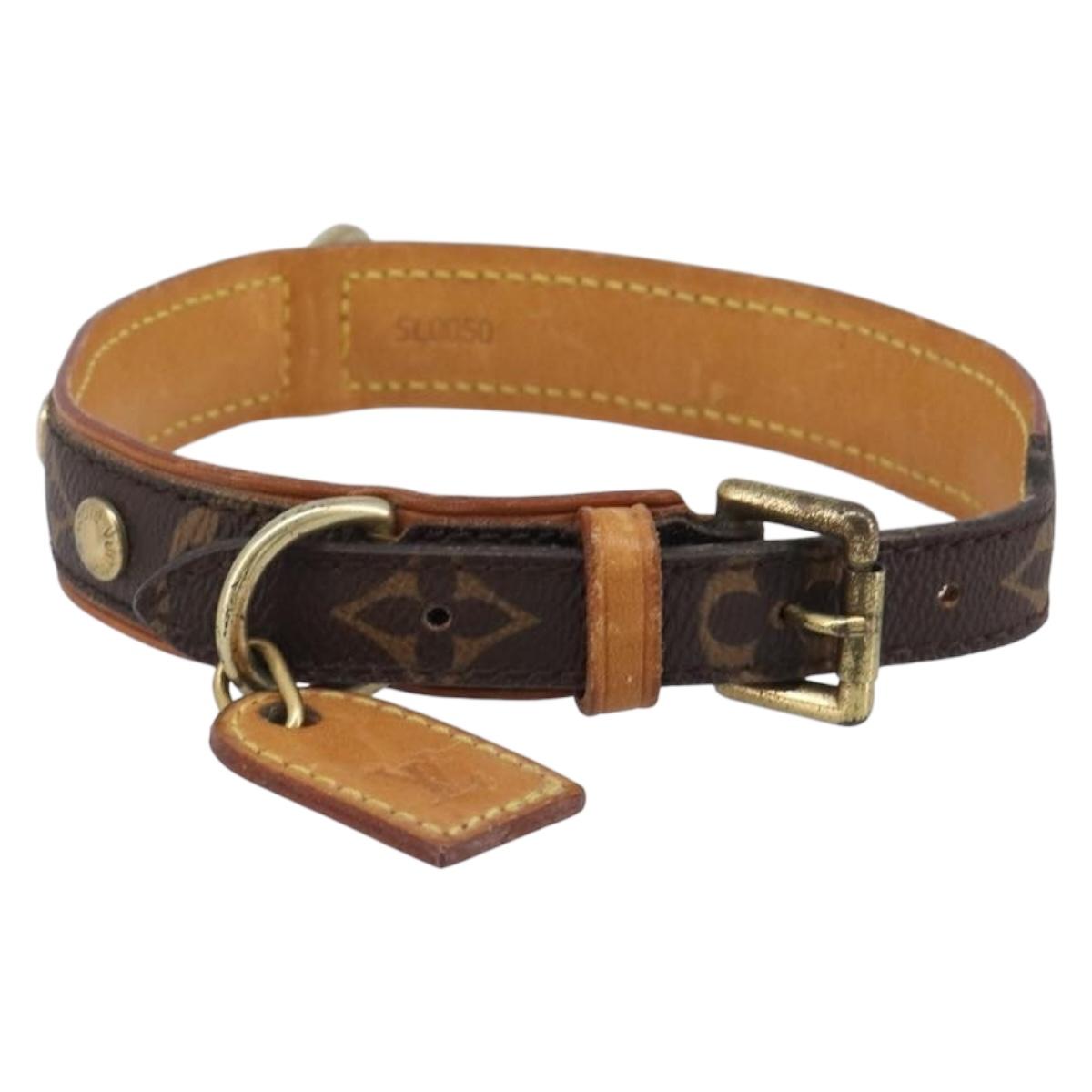 LOUIS VUITTON Monogram Collie Baxter PM Dog Leash M58072 LV Auth 204242