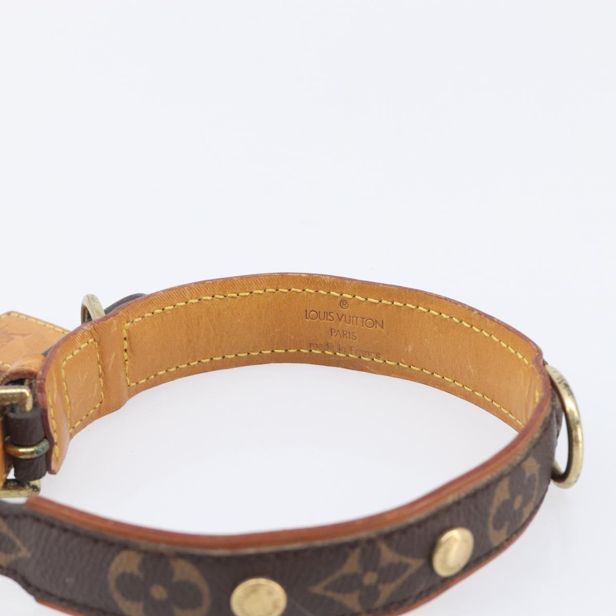 LOUIS VUITTON Monogram Collie Baxter PM Dog Leash M58072 LV Auth 204242