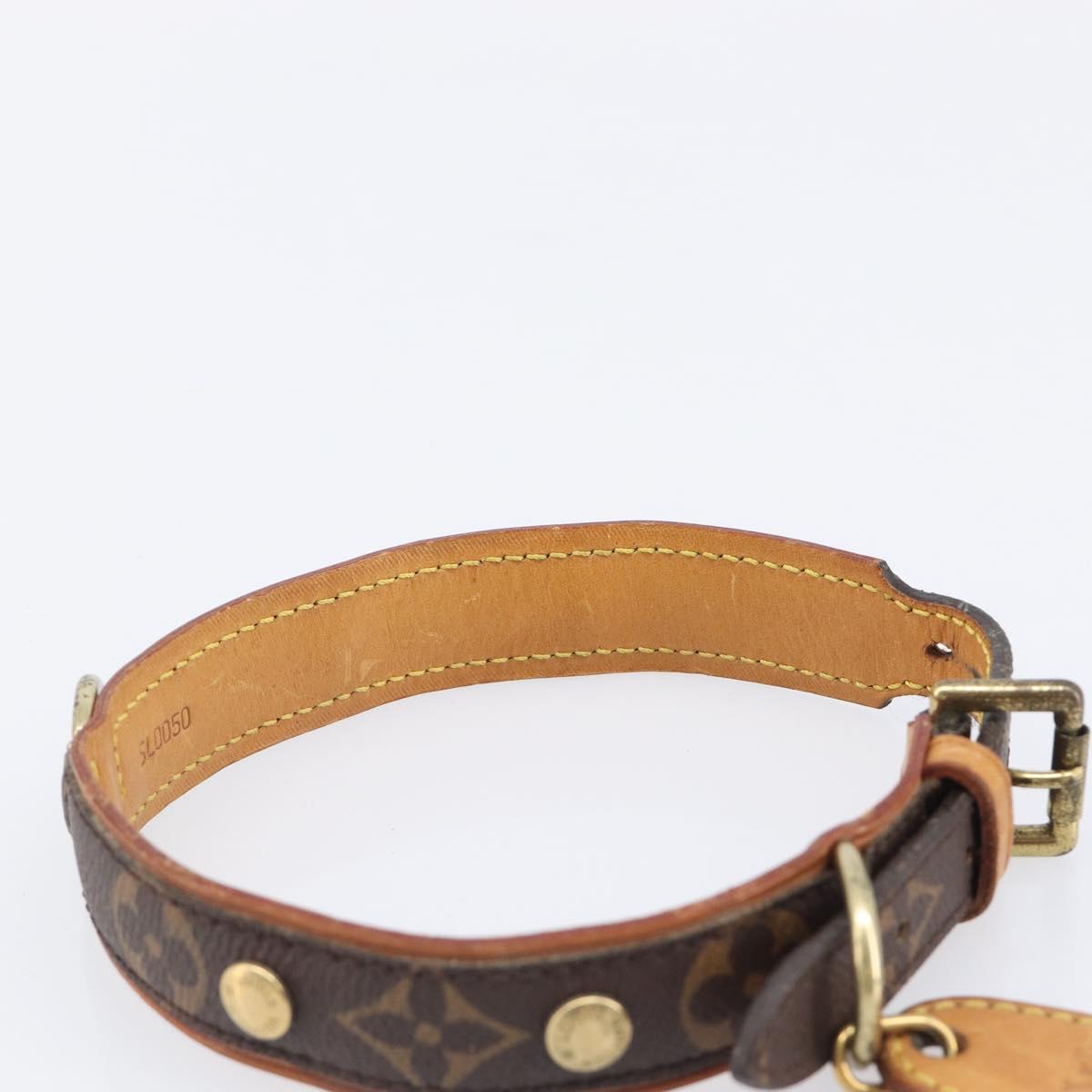 LOUIS VUITTON Monogram Collie Baxter PM Dog Leash M58072 LV Auth 204242