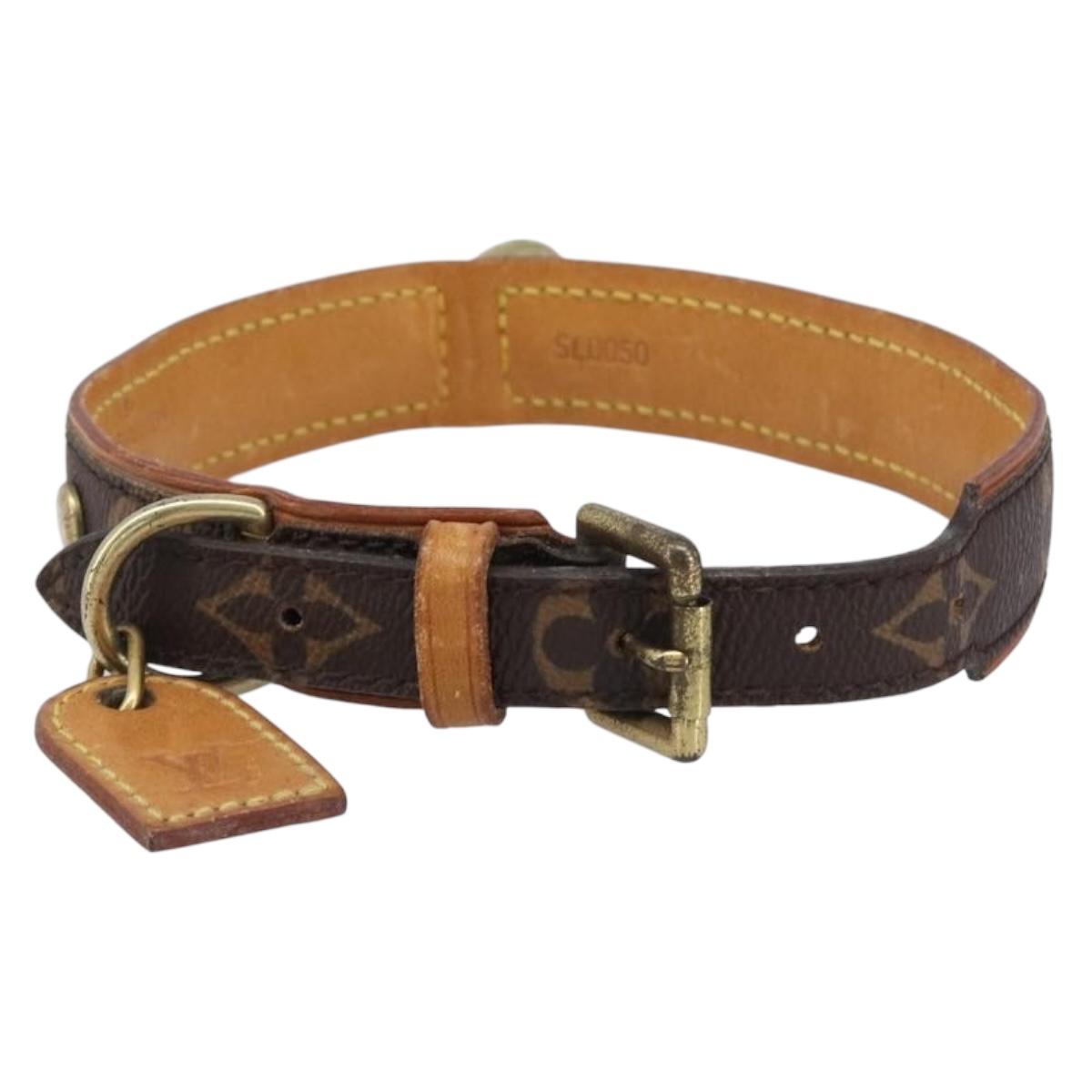 LOUIS VUITTON Monogram Collie Baxter PM Dog Leash M58072 LV Auth 204242