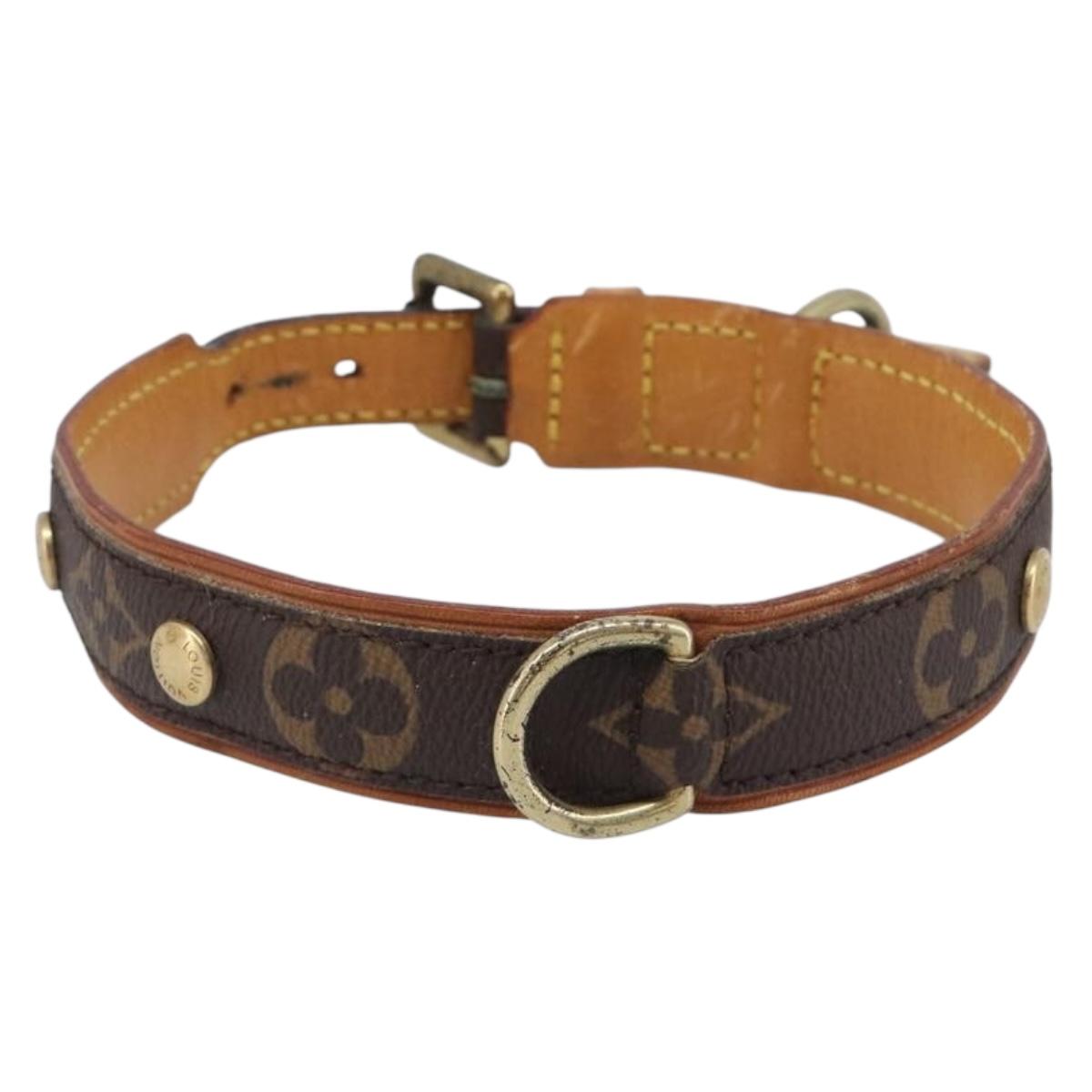 LOUIS VUITTON Monogram Collie Baxter PM Dog Leash M58072 LV Auth 204242