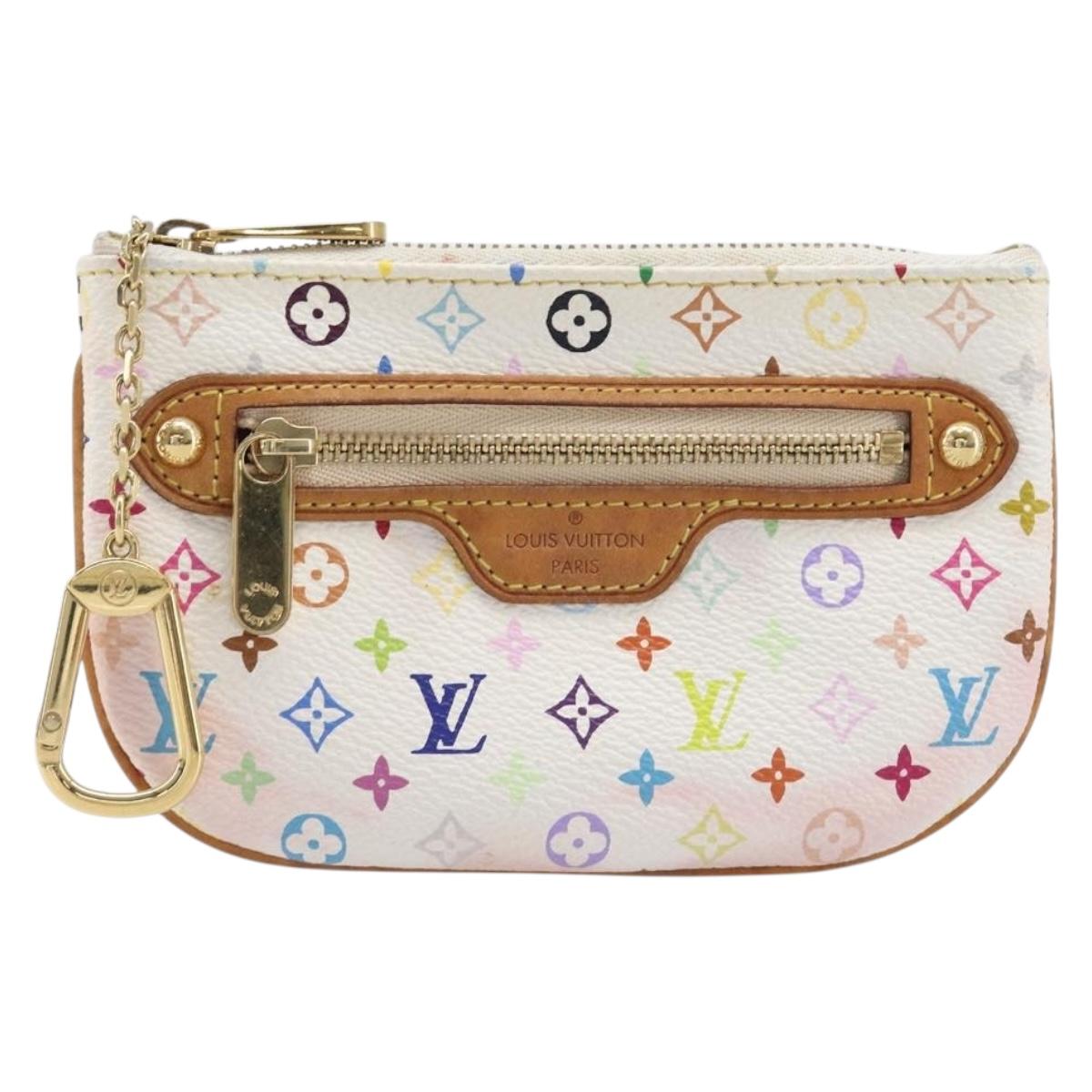 LOUIS VUITTON Monogram Multicolor Pochette MM Pouch White M60028 LV Auth 204245