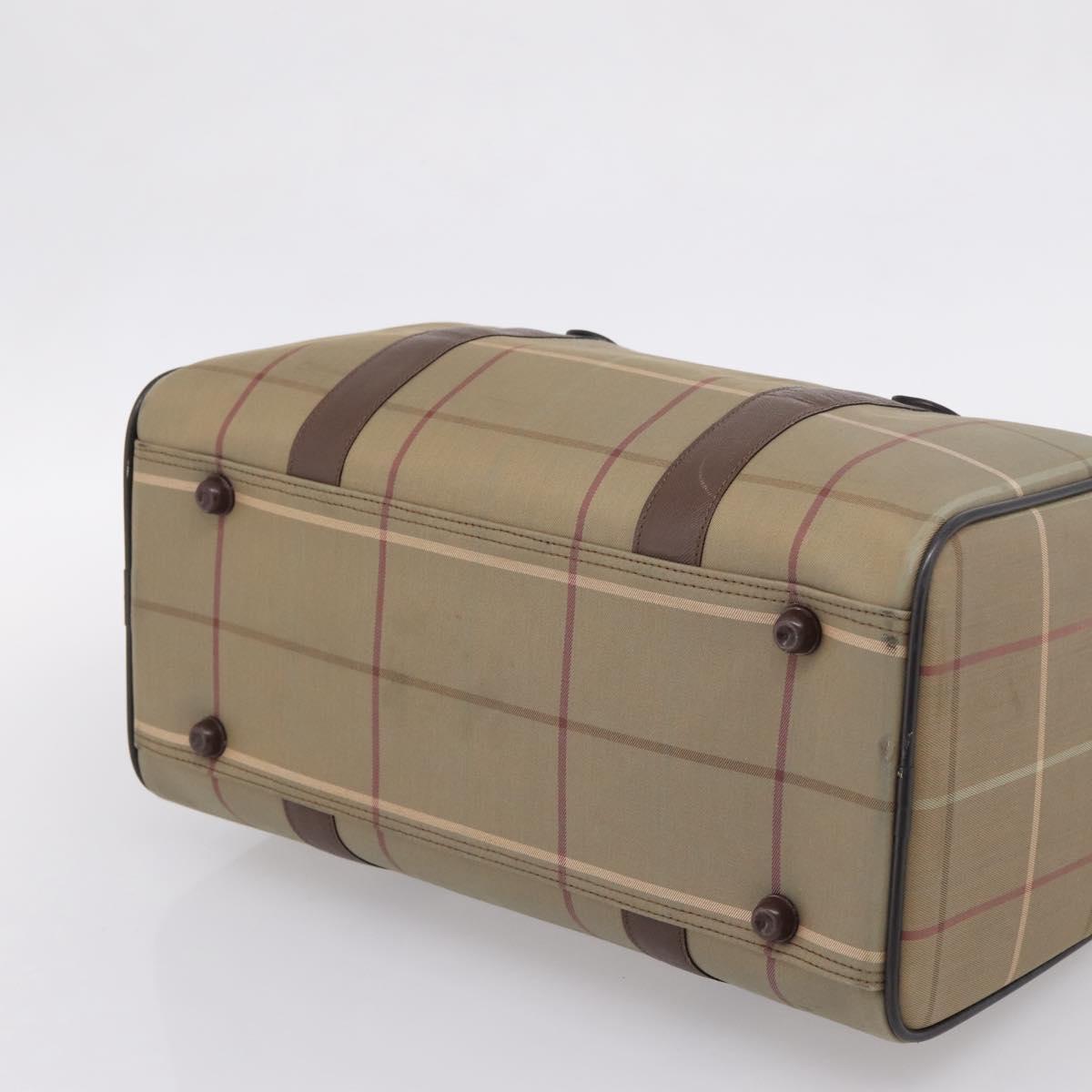 Burberrys Burberry Nova Check Hand Bag Canvas 4 Set Beige Auth 204246