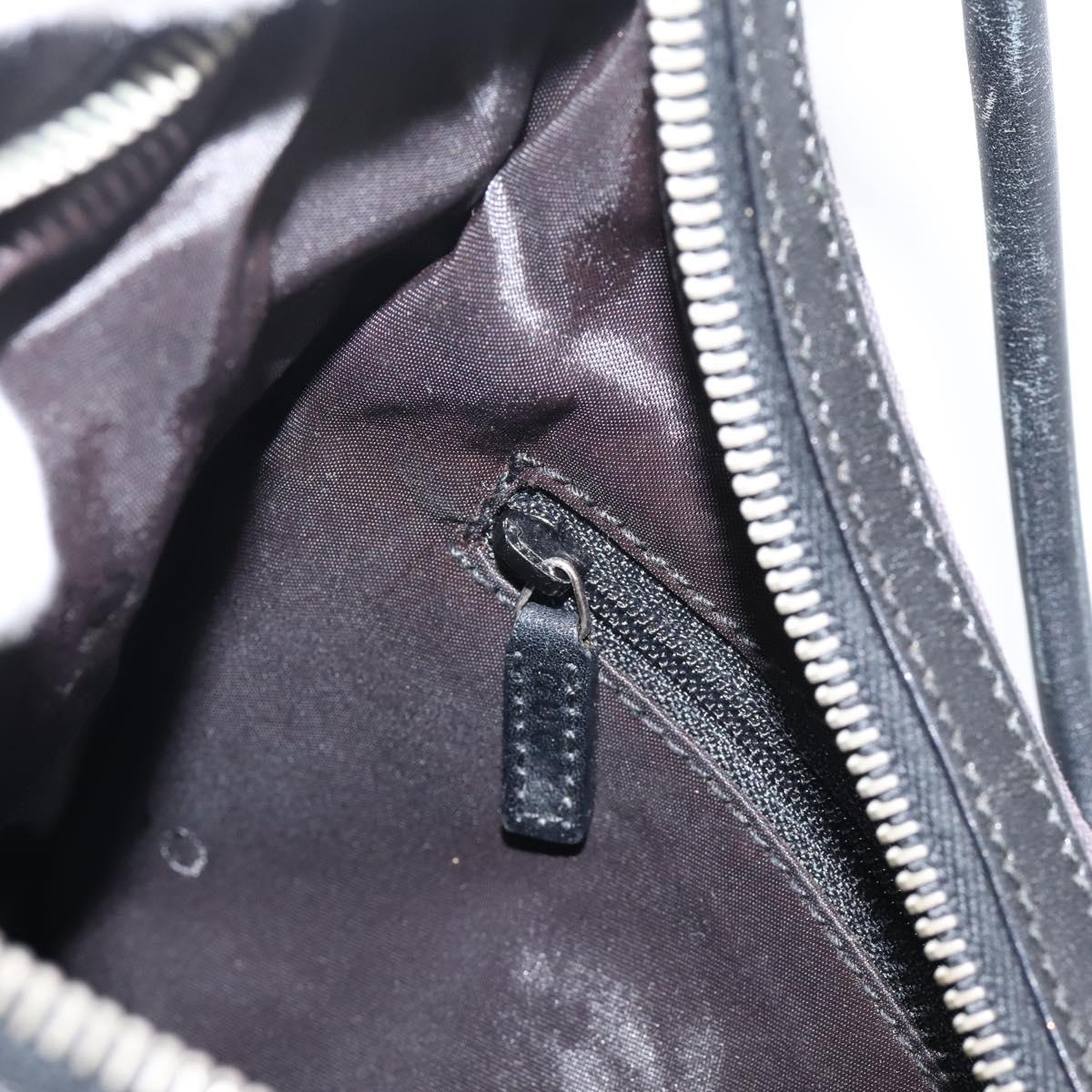 GUCCI GG Canvas Shoulder Bag Black Silver 001 3812 Auth 204252