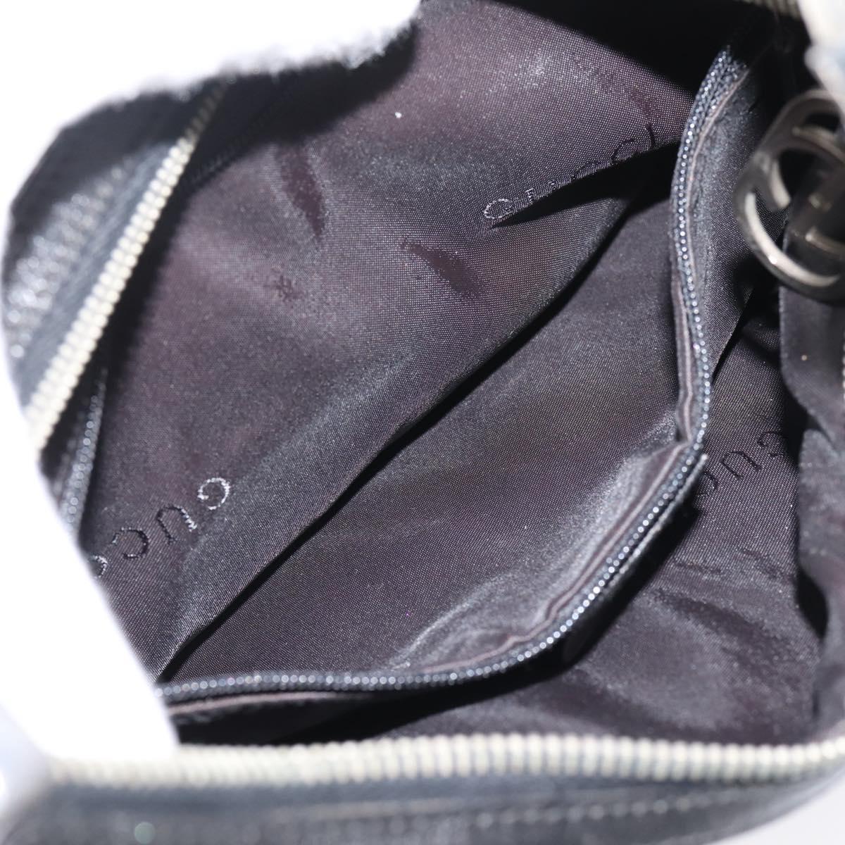 GUCCI GG Canvas Shoulder Bag Black Silver 001 3812 Auth 204252