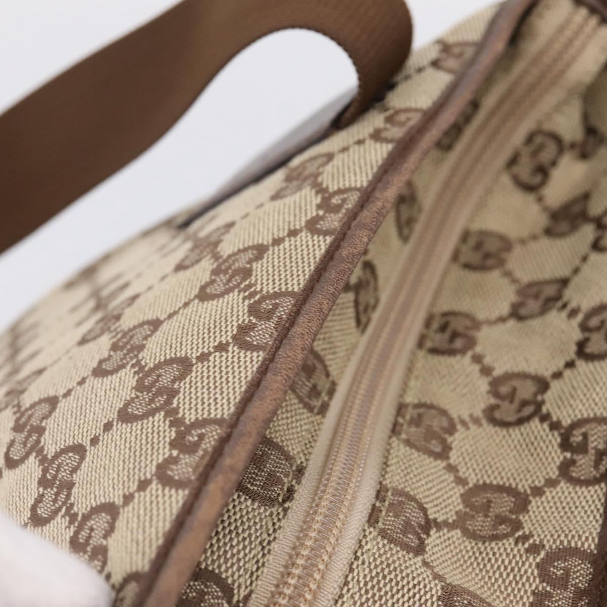 GUCCI GG Canvas Tote Bag Beige Silver 28893 Auth 204253