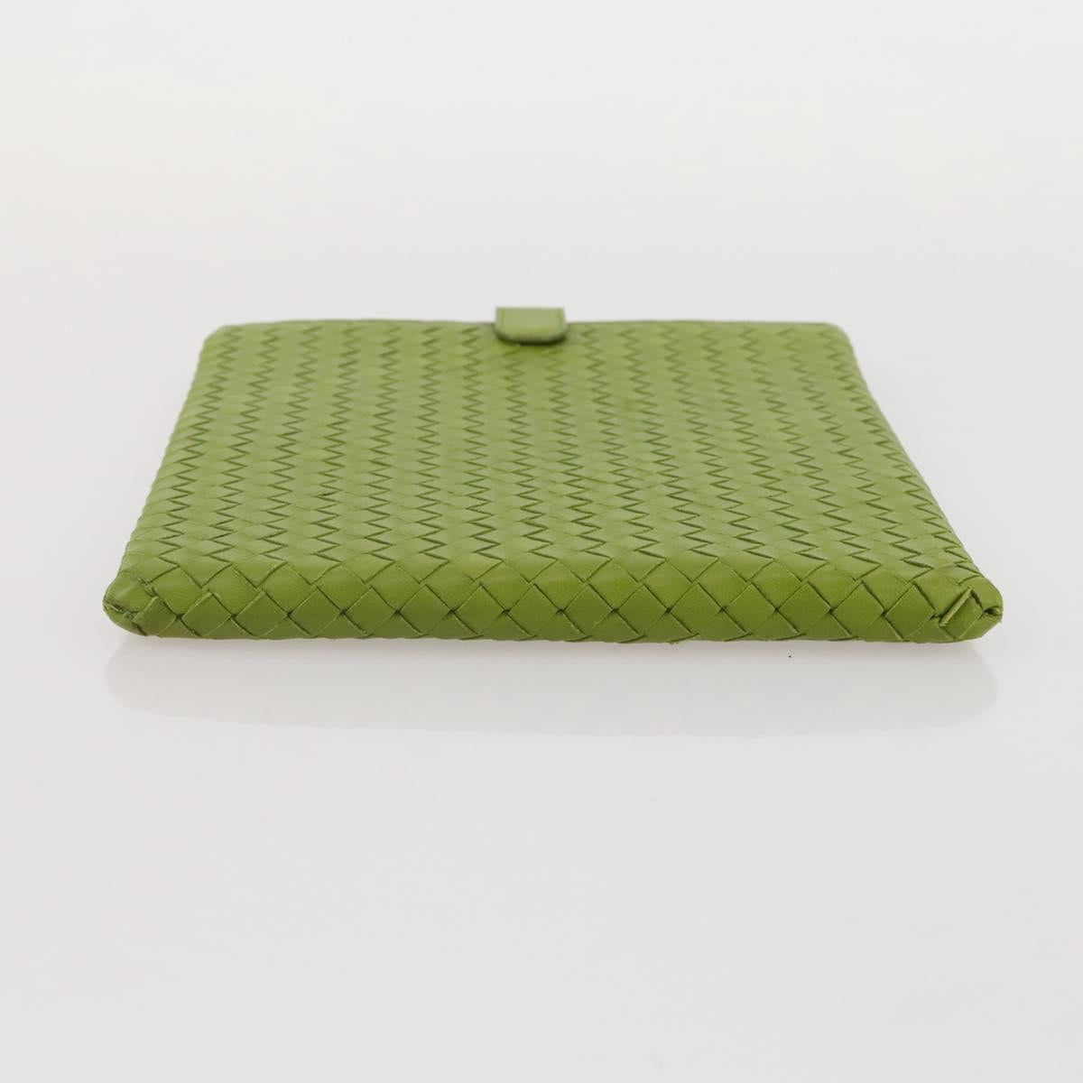 BOTTEGA VENETA INTRECCIATO iPad Case Leather Green Auth 204255