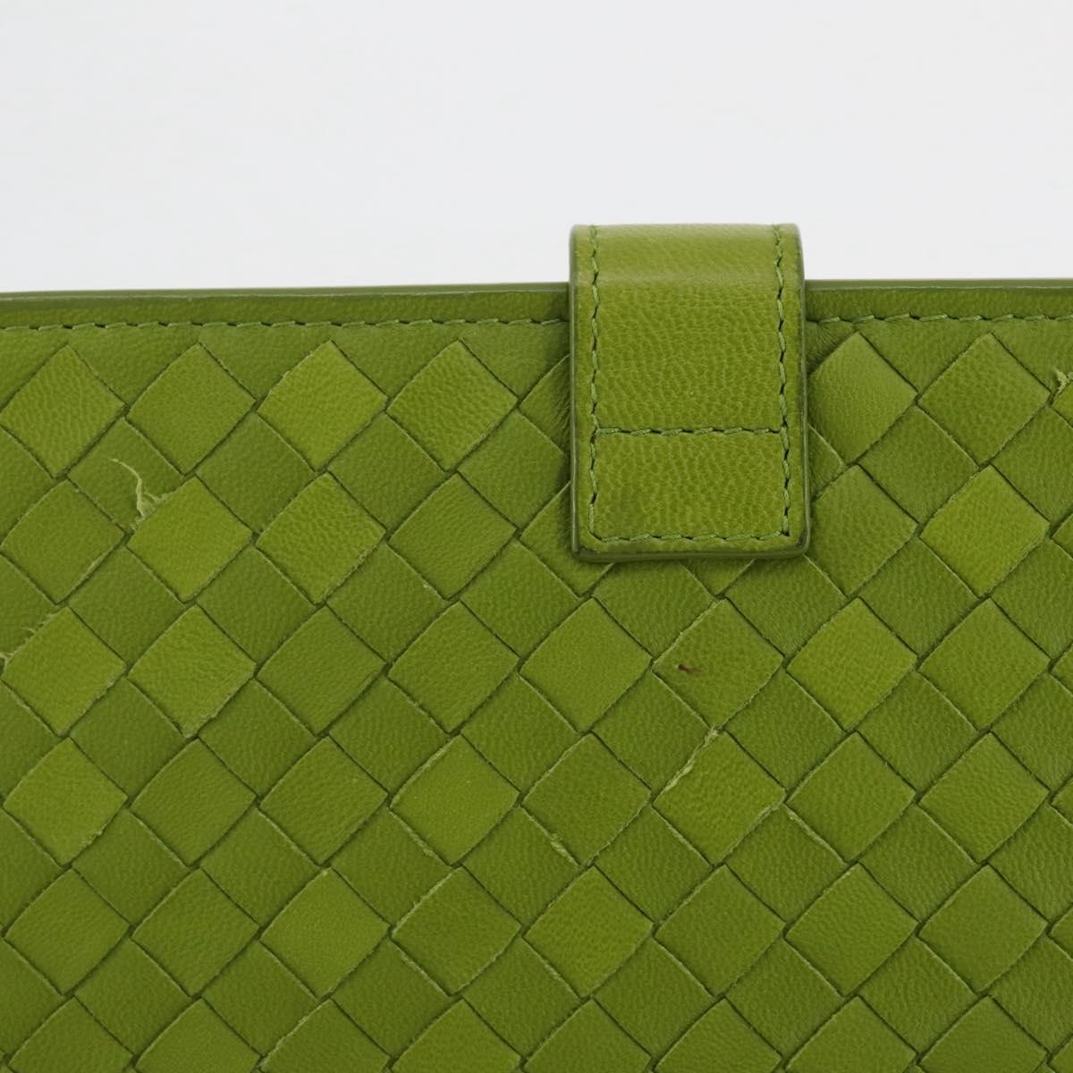 BOTTEGA VENETA INTRECCIATO iPad Case Leather Green Auth 204255