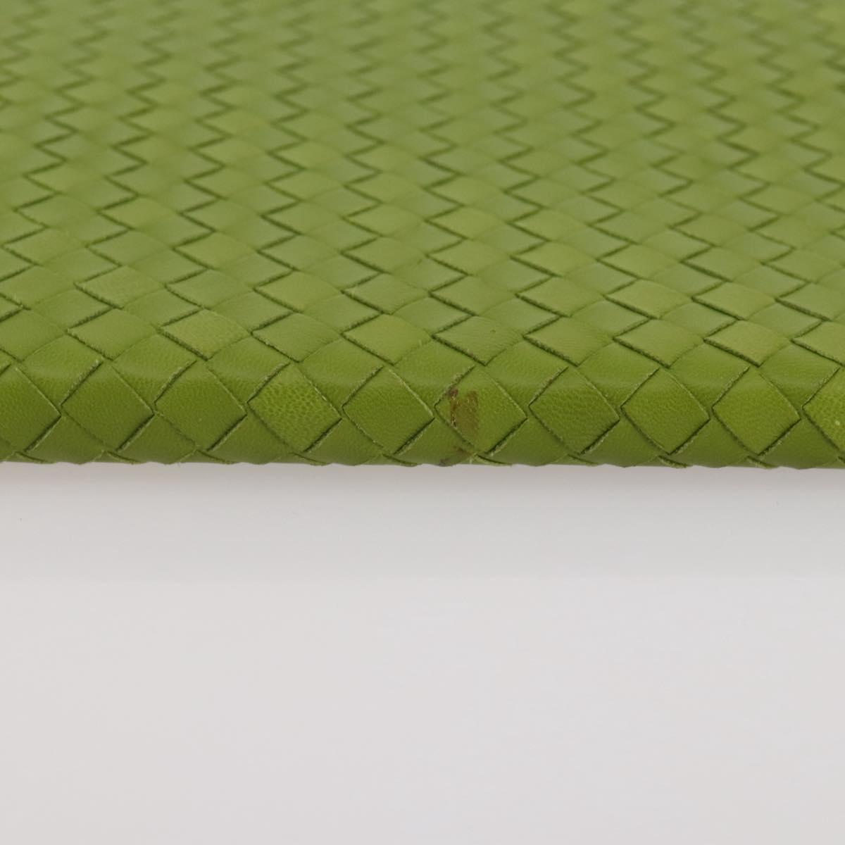 BOTTEGA VENETA INTRECCIATO iPad Case Leather Green Auth 204255