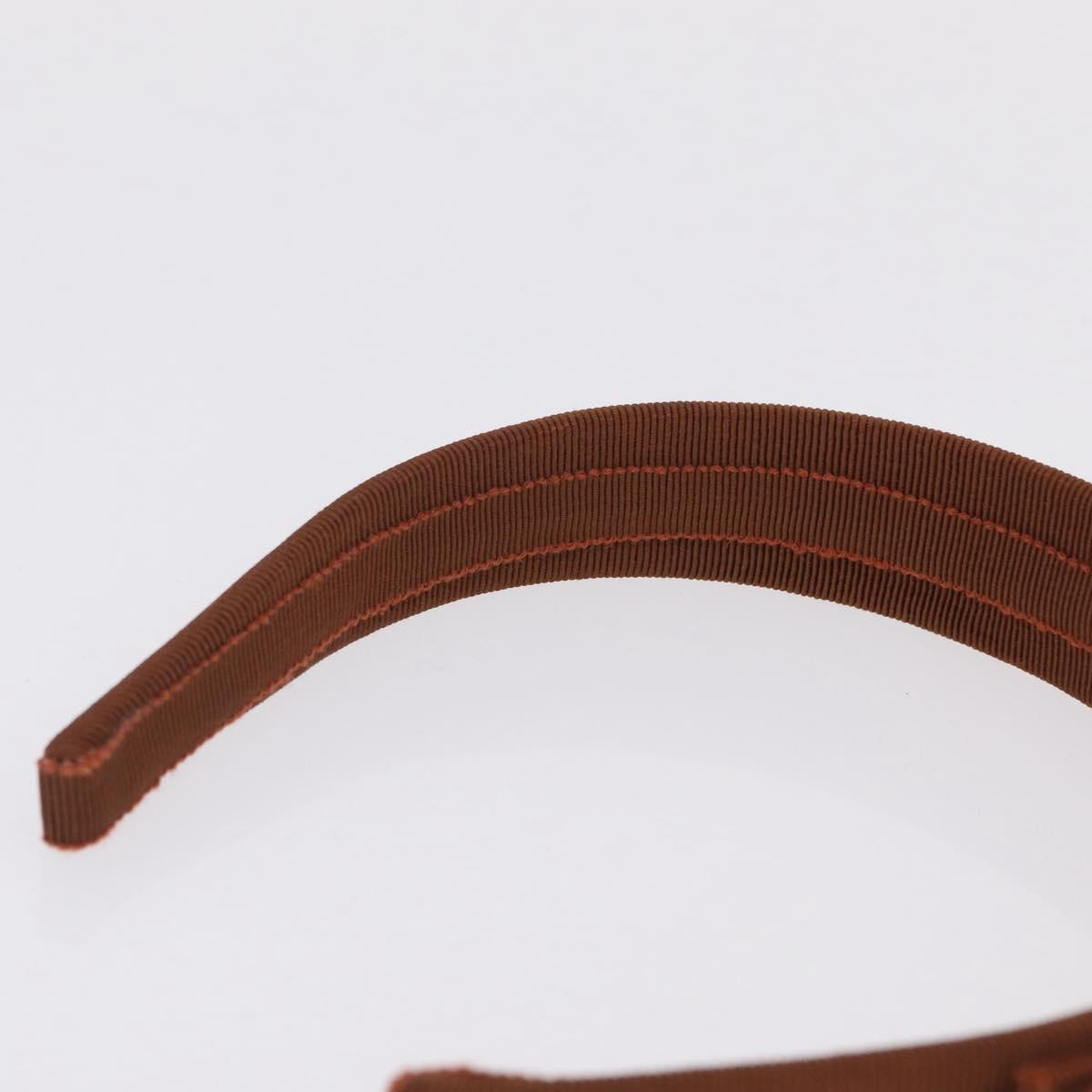 Salvatore Ferragamo Headband Nnylon metal 3 Set Beige Green gold Auth 204265