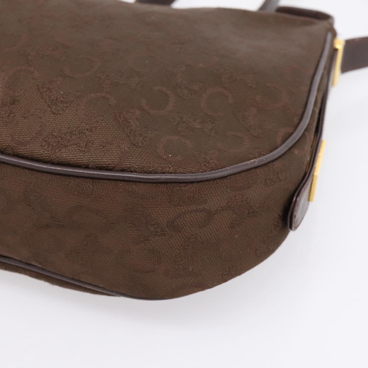 CELINE C Sulky Shoulder Bag Brown Gold Auth 204267