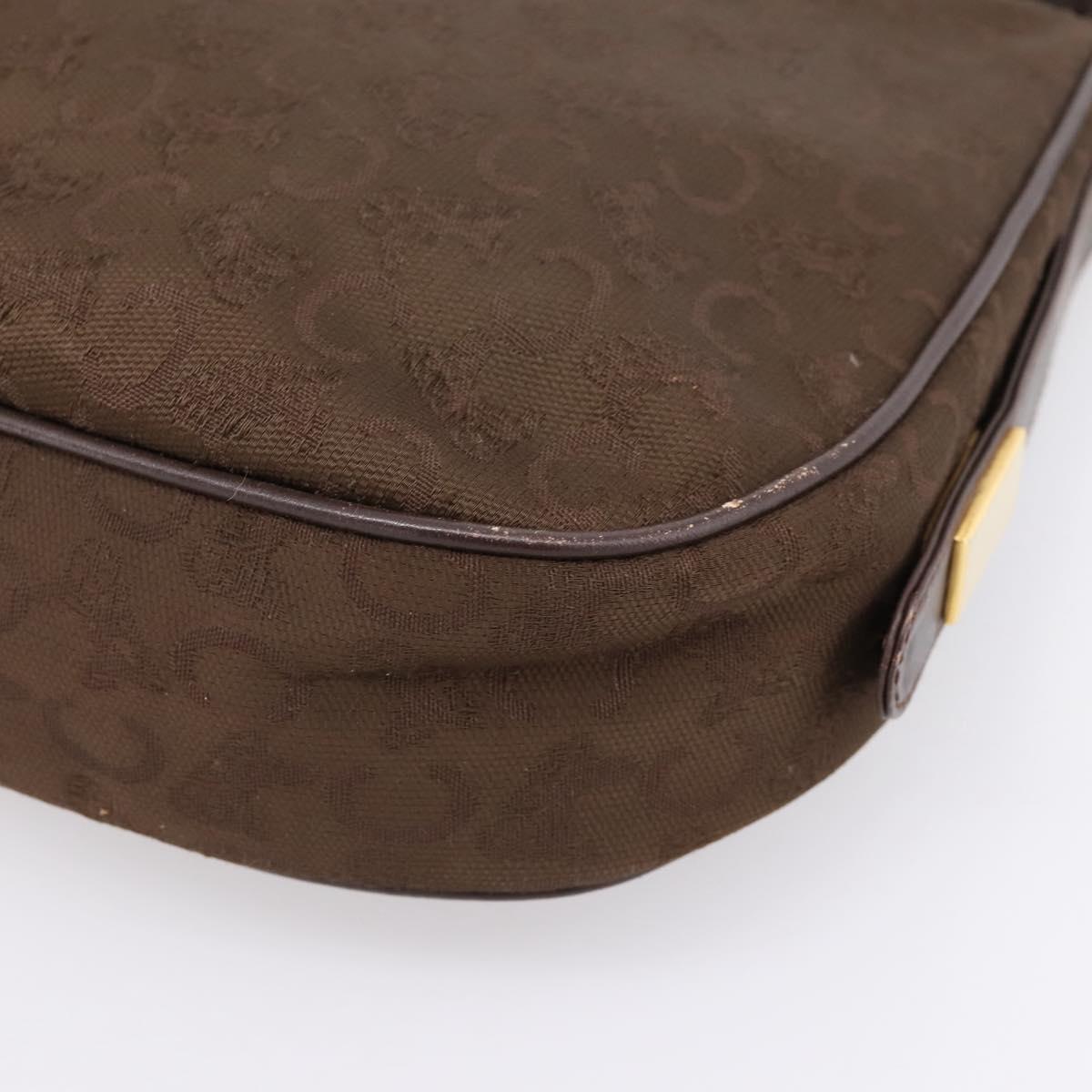CELINE C Sulky Shoulder Bag Brown Gold Auth 204267