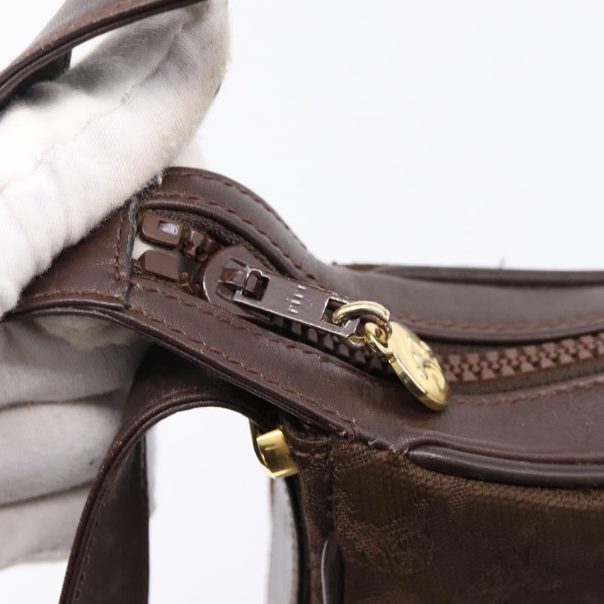 CELINE C Sulky Shoulder Bag Brown Gold Auth 204267
