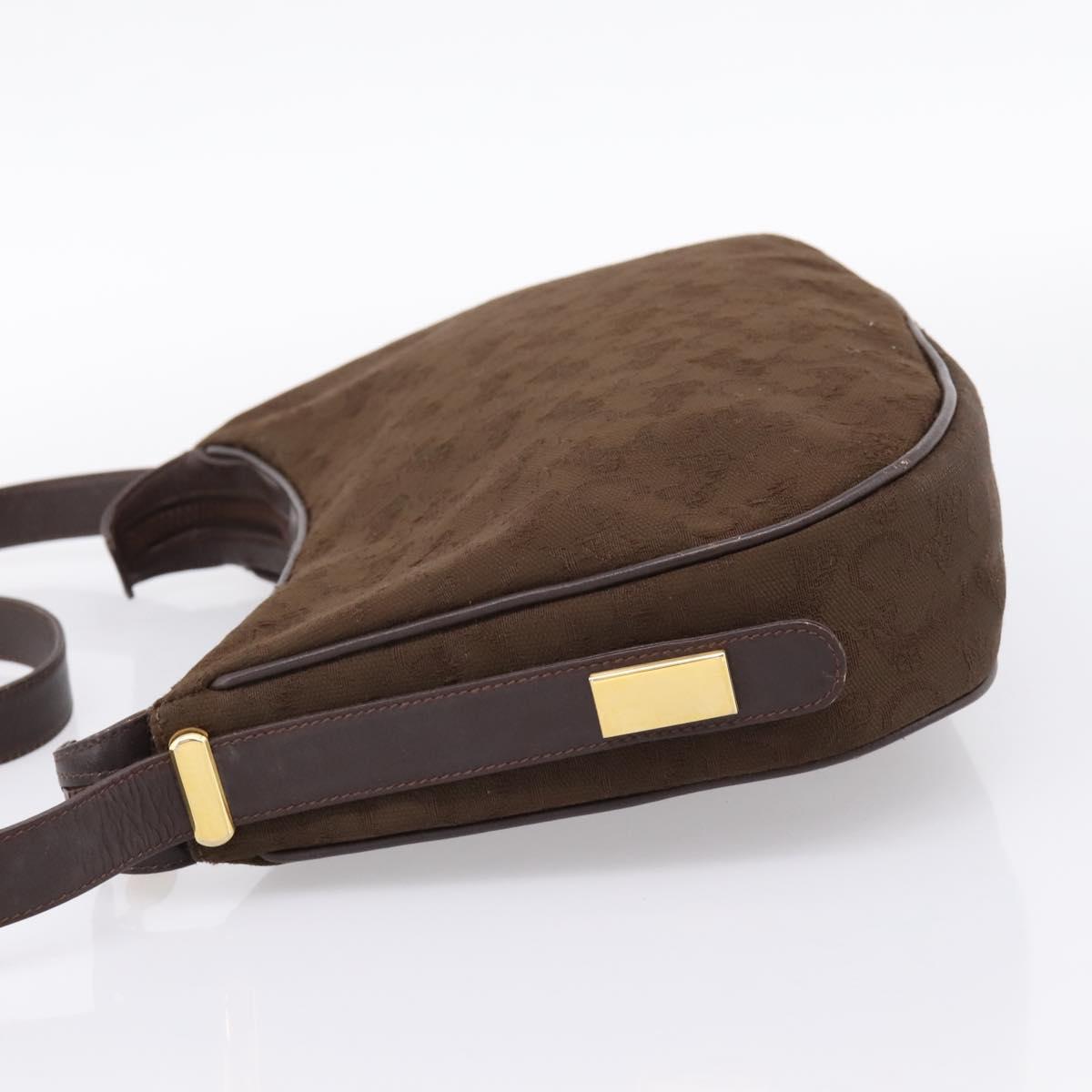 CELINE C Sulky Shoulder Bag Brown Gold Auth 204267