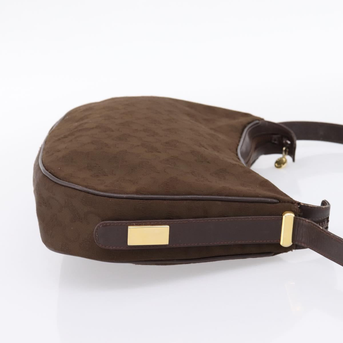 CELINE C Sulky Shoulder Bag Brown Gold Auth 204267