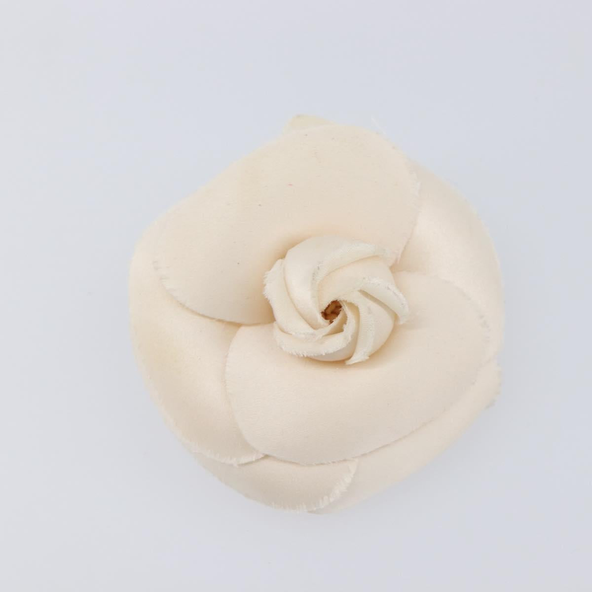 CHANEL Camelia Brooch metal 2 Set White Green CC Auth 204281