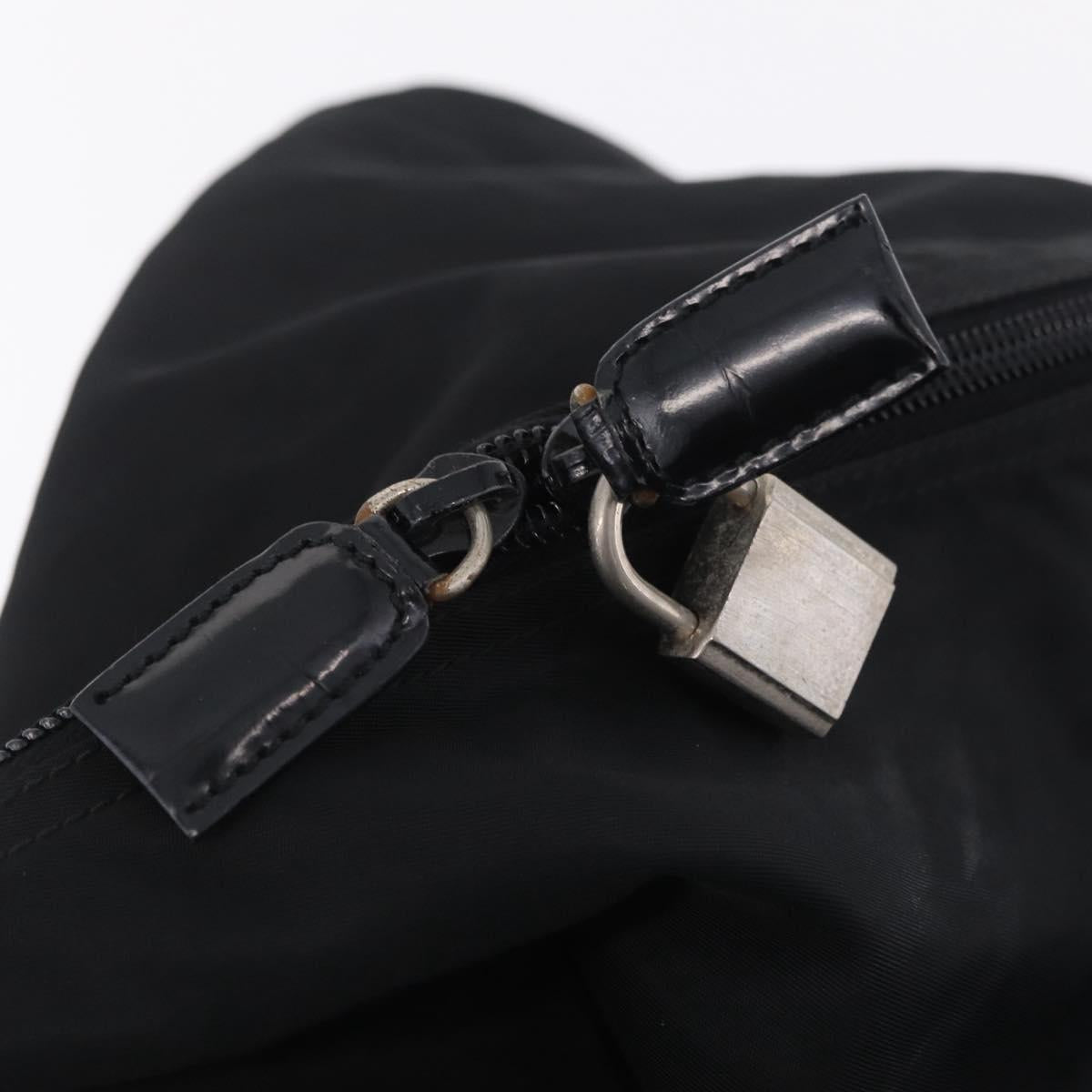 PRADA Shoulder Bag Nylon Leather 5 Set Black Purple Auth 204287
