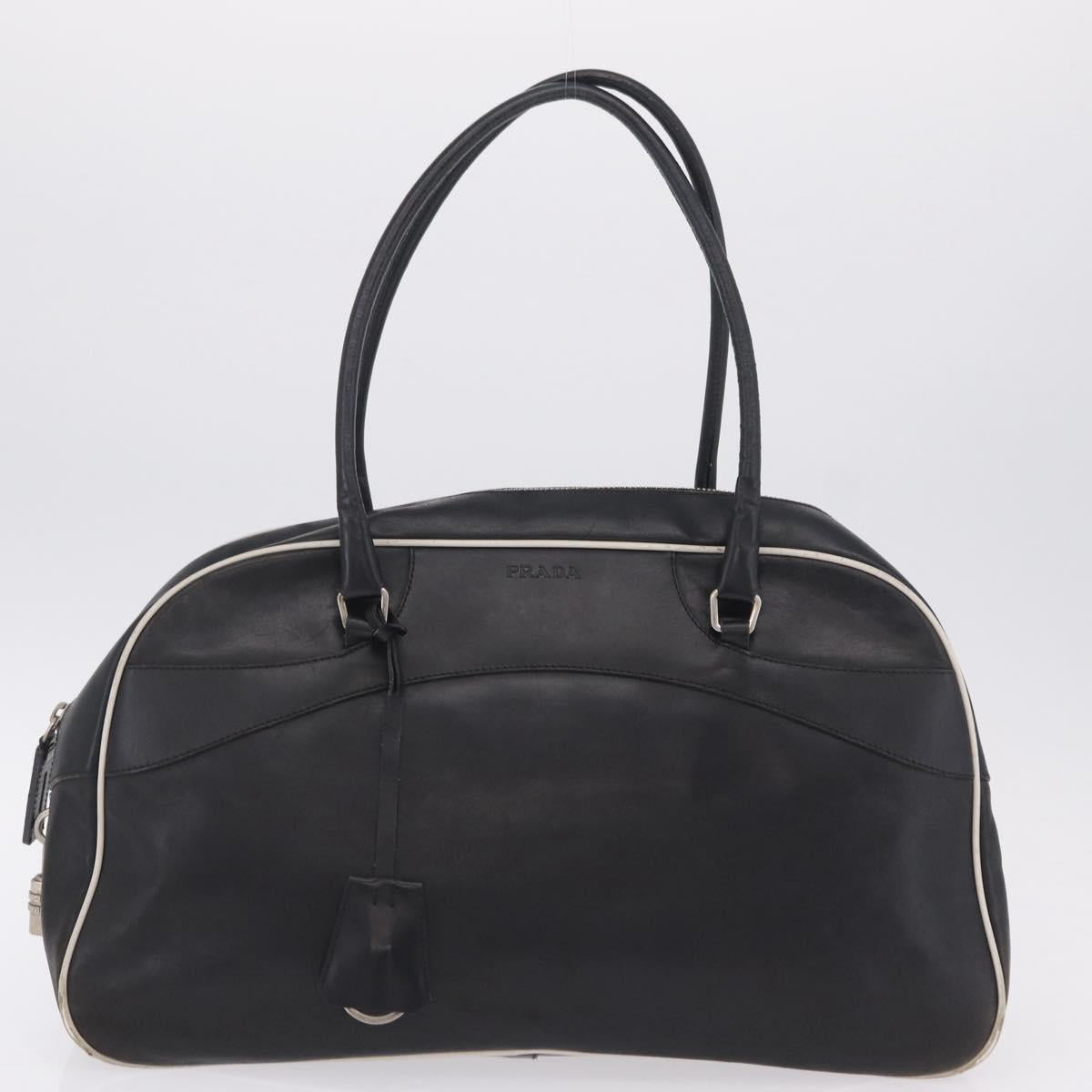 PRADA Shoulder Bag Nylon Leather 5 Set Black Purple Auth 204287