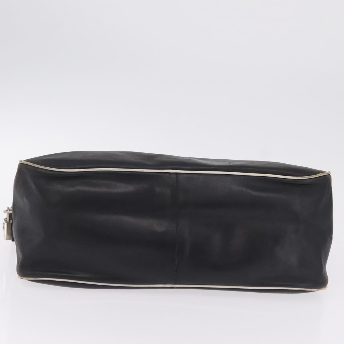 PRADA Shoulder Bag Nylon Leather 5 Set Black Purple Auth 204287