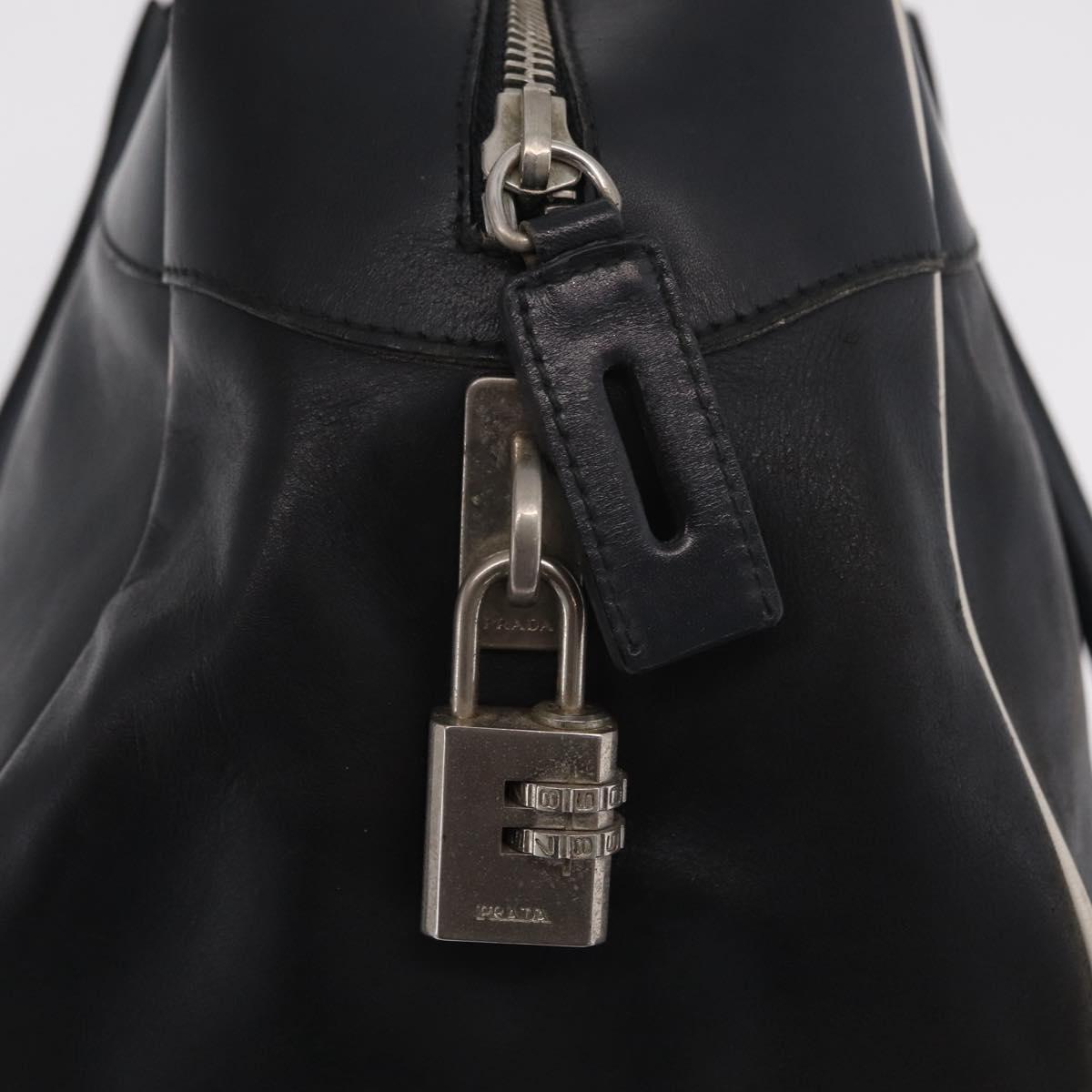 PRADA Shoulder Bag Nylon Leather 5 Set Black Purple Auth 204287