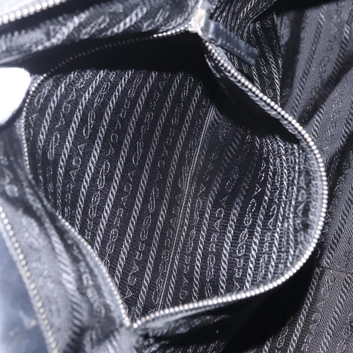 PRADA Shoulder Bag Nylon Leather 5 Set Black Purple Auth 204287