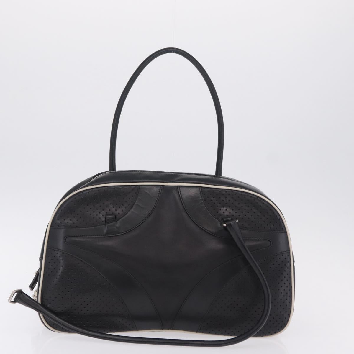 PRADA Shoulder Bag Nylon Leather 5 Set Black Purple Auth 204287