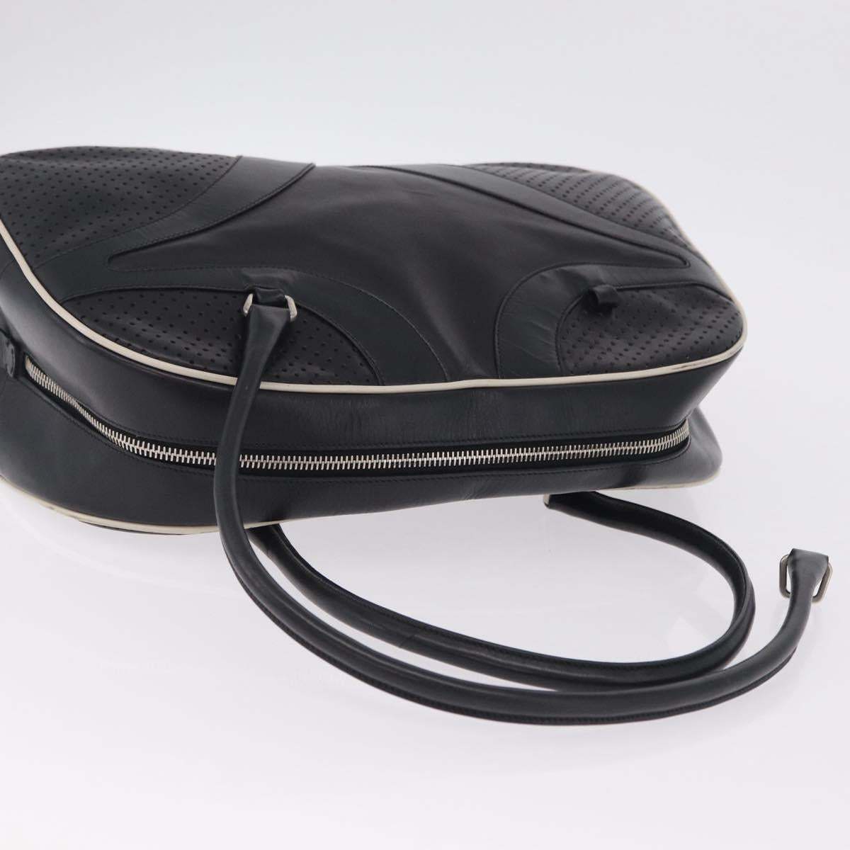 PRADA Shoulder Bag Nylon Leather 5 Set Black Purple Auth 204287