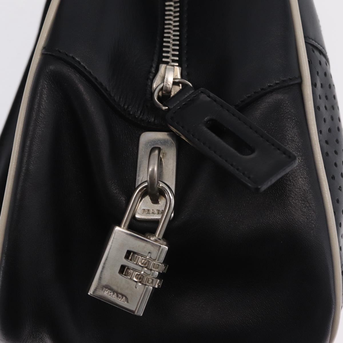 PRADA Shoulder Bag Nylon Leather 5 Set Black Purple Auth 204287