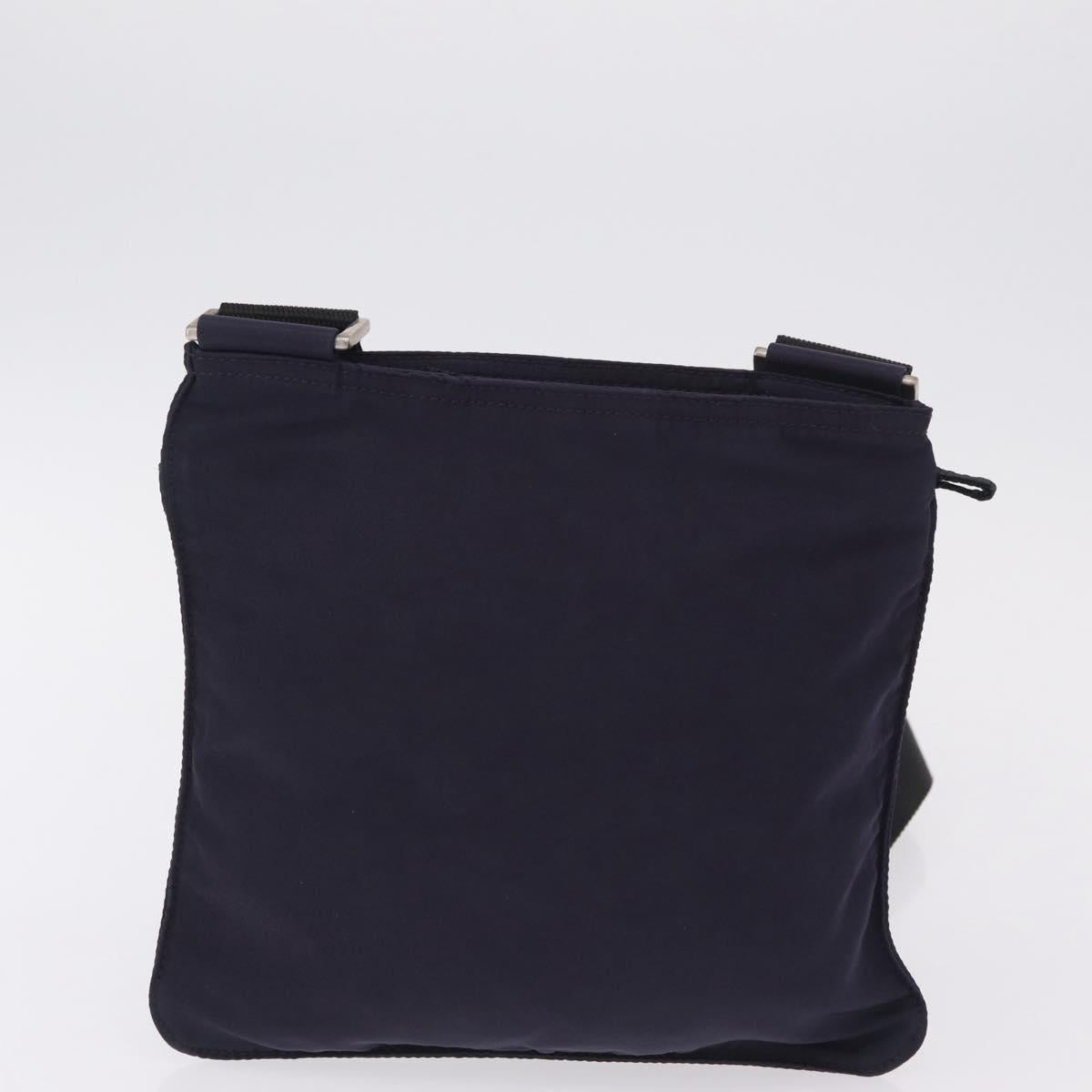 PRADA Shoulder Bag Nylon Leather 5 Set Black Purple Auth 204287