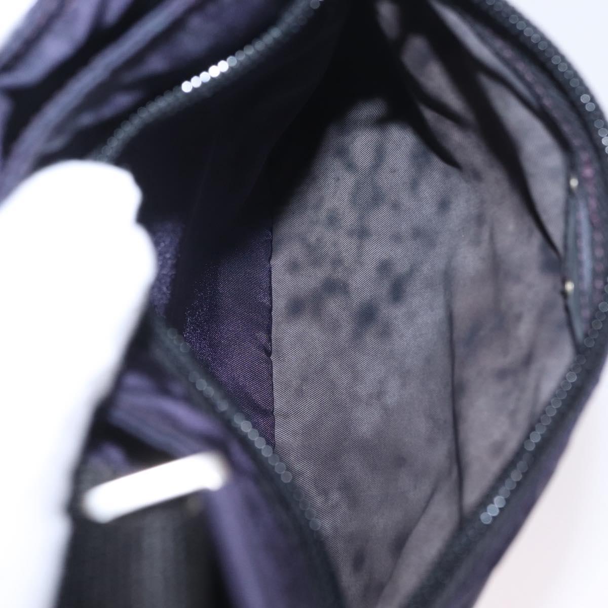 PRADA Shoulder Bag Nylon Leather 5 Set Black Purple Auth 204287