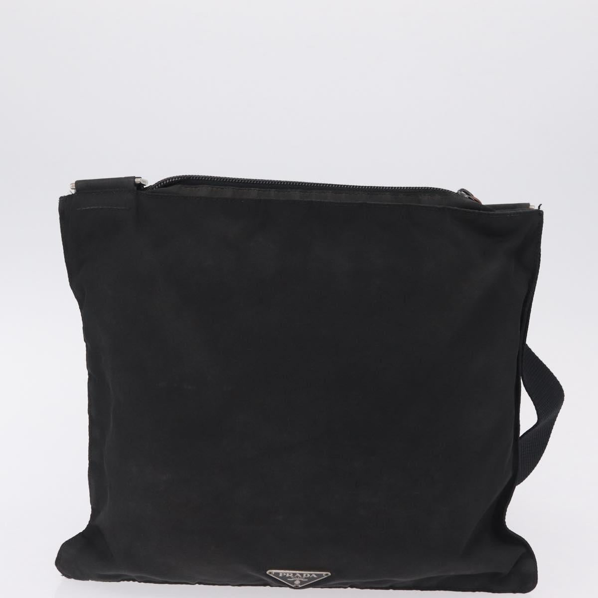 PRADA Shoulder Bag Nylon Leather 5 Set Black Purple Auth 204287