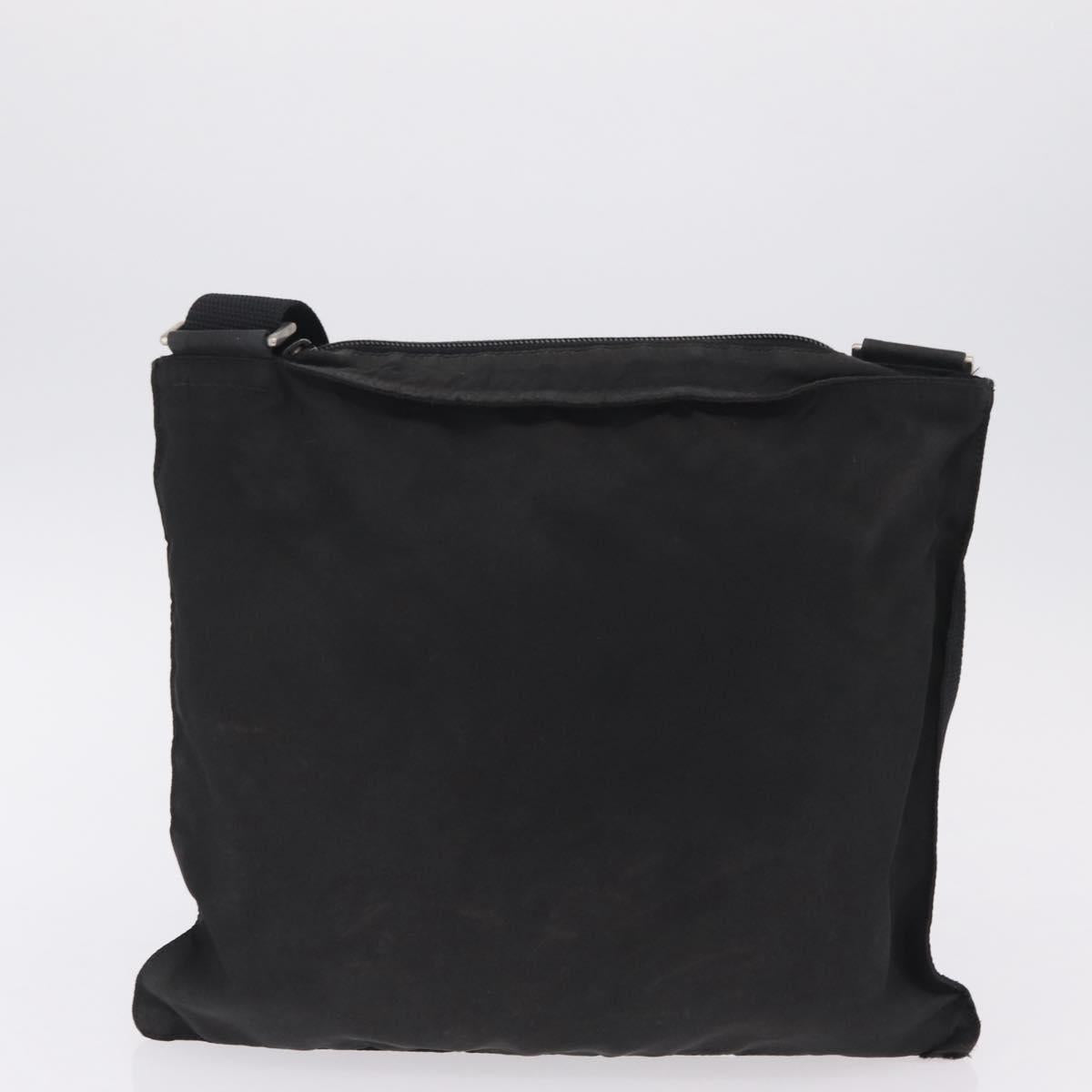 PRADA Shoulder Bag Nylon Leather 5 Set Black Purple Auth 204287