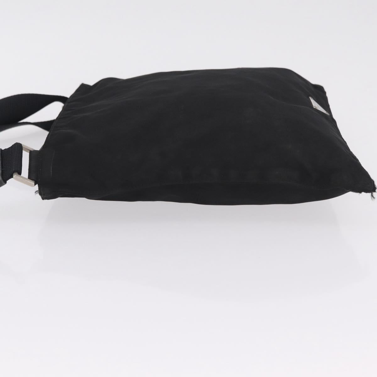PRADA Shoulder Bag Nylon Leather 5 Set Black Purple Auth 204287