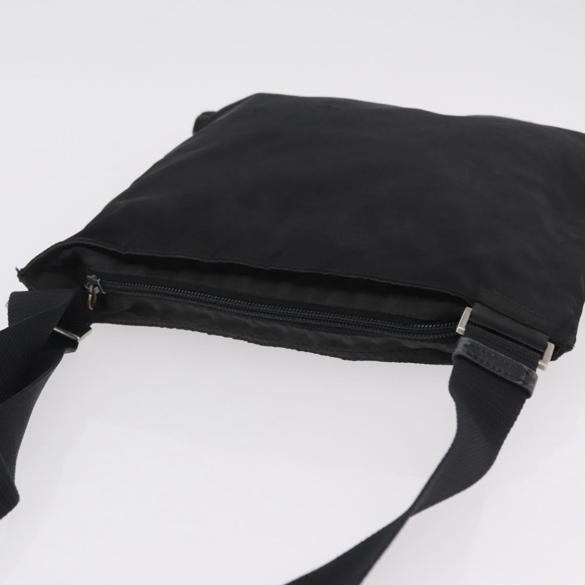 PRADA Shoulder Bag Nylon Leather 5 Set Black Purple Auth 204287