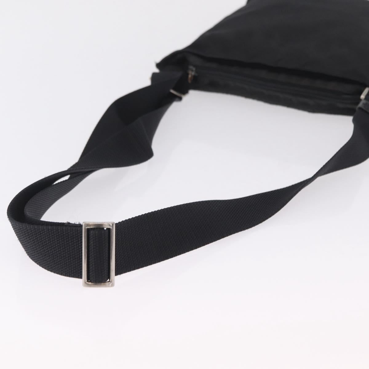PRADA Shoulder Bag Nylon Leather 5 Set Black Purple Auth 204287