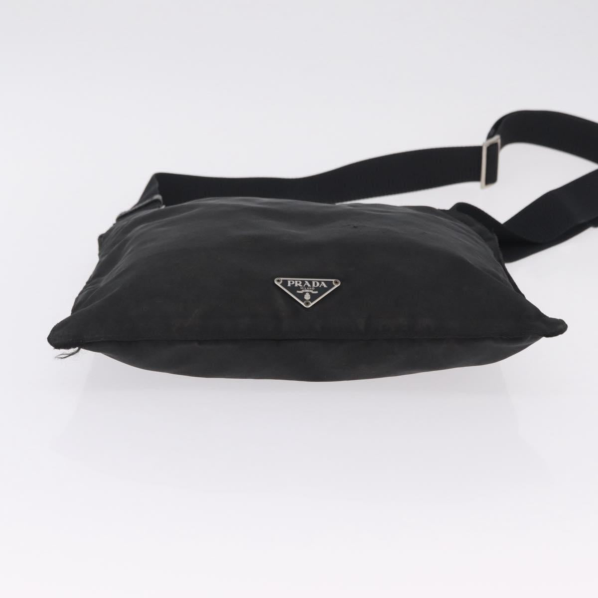 PRADA Shoulder Bag Nylon Leather 5 Set Black Purple Auth 204287