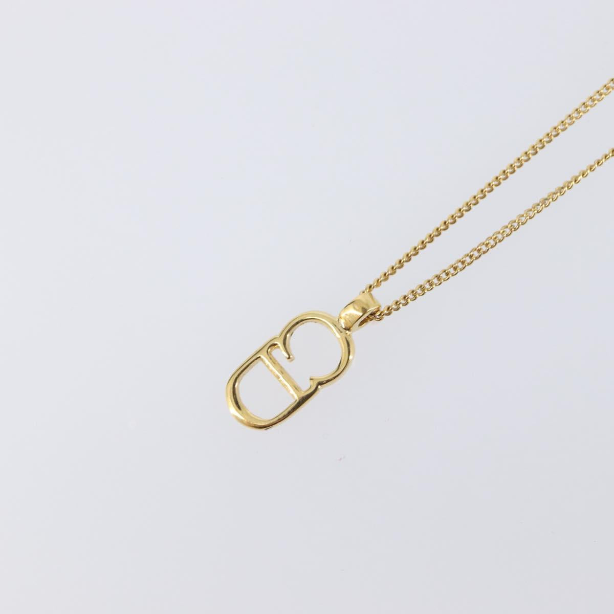 Christian Dior Necklace metal Gold Auth 204290
