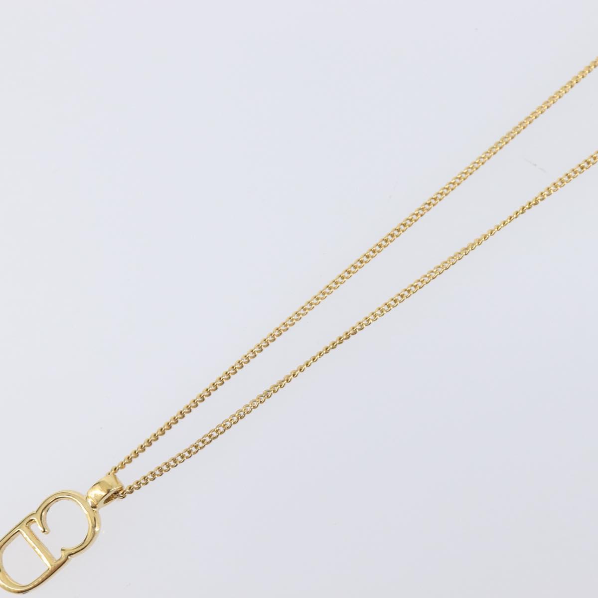 Christian Dior Necklace metal Gold Auth 204290