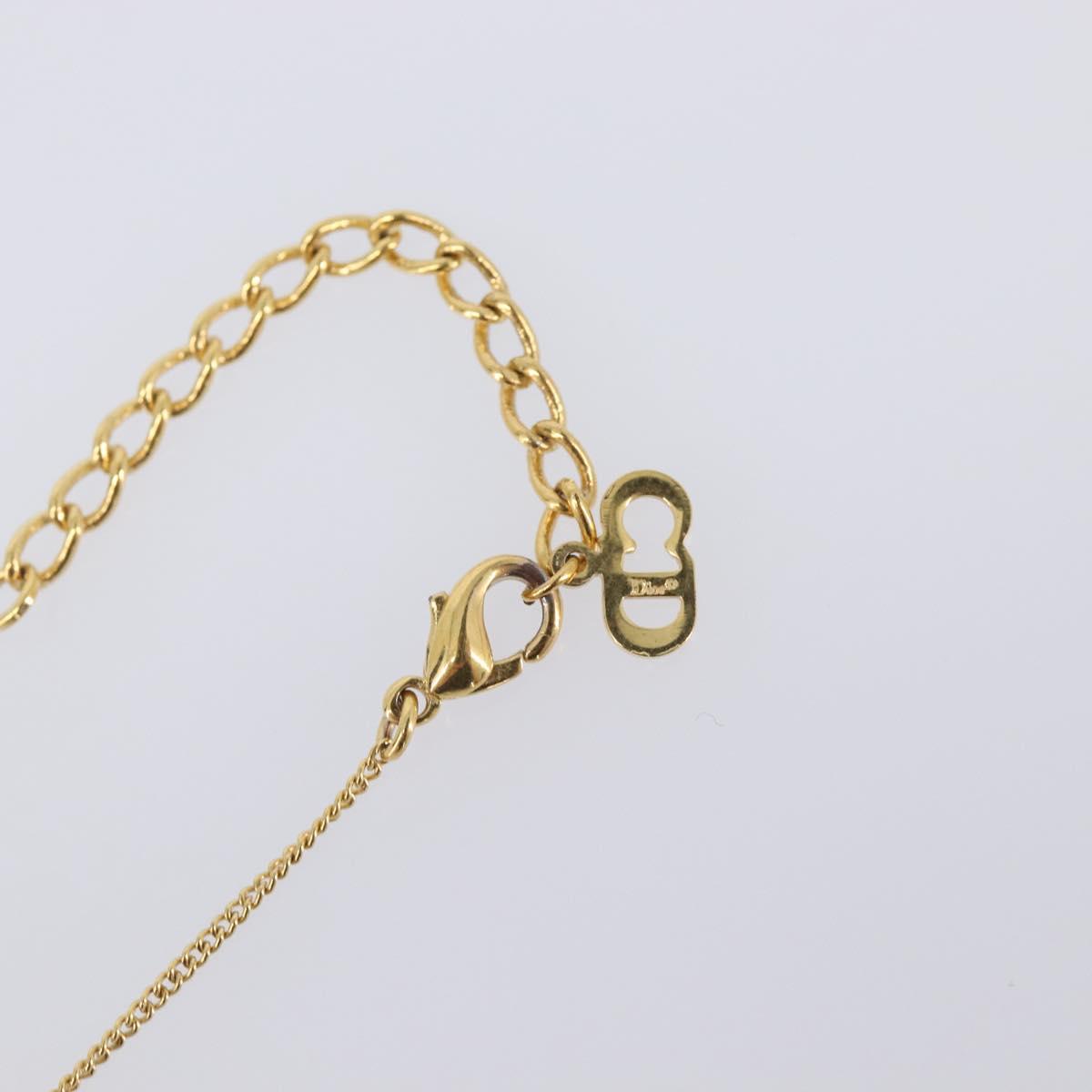 Christian Dior Necklace metal Gold Auth 204290