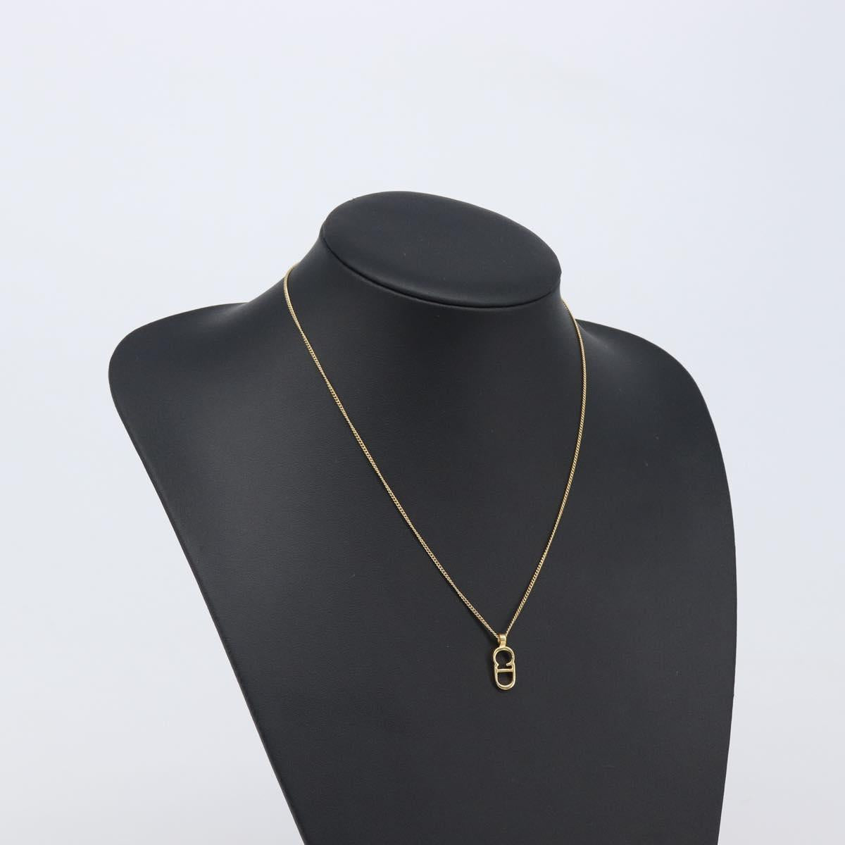 Christian Dior Necklace metal Gold Auth 204290